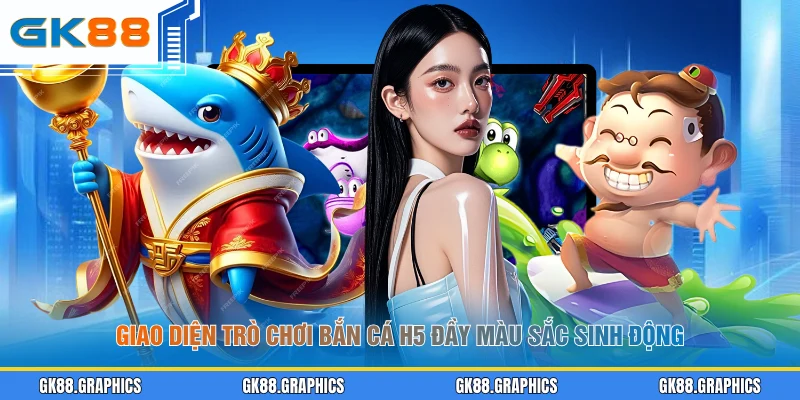 Giao diện trò chơi bắn cá H5 đầy màu sắc sinh động